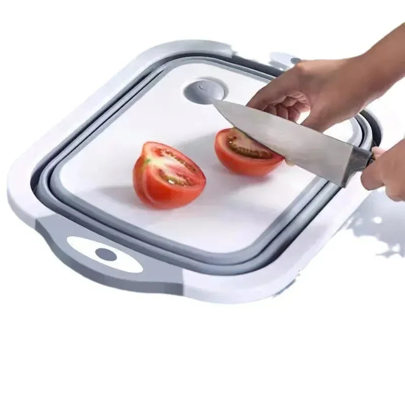 New Multifunctional Cutting Board Folding Cutting Board Kitchen Supplies Are Convenient and Simple Draining Basket