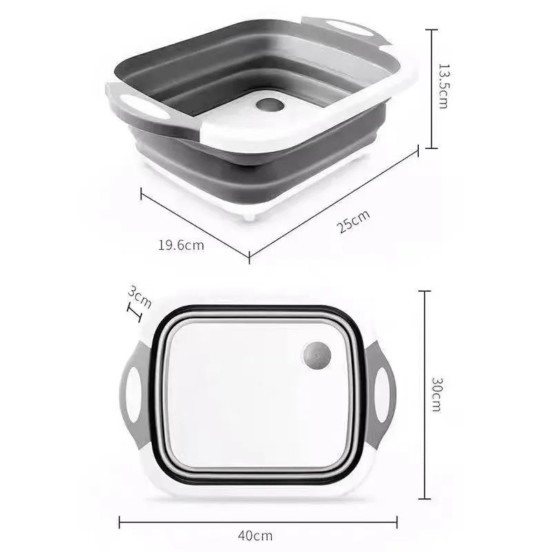 New Multifunctional Cutting Board Folding Cutting Board Kitchen Supplies Are Convenient and Simple Draining Basket